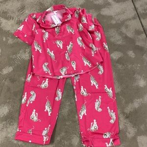 Pink Tiger Print Pajamas